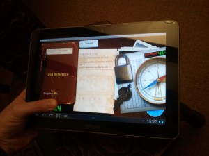 Android App running on the Samsung Galaxy Tab 10.1