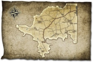 Driving Treasure Hunt Map